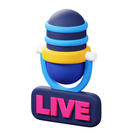 ライブポッドキャスト  3D Icon