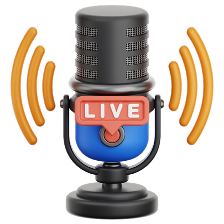 Live Podcast  3D Icon