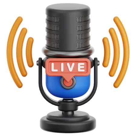 Live Podcast  3D Icon