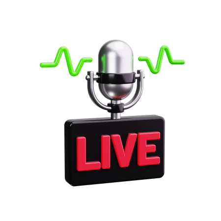 Live Podcast  3D Icon