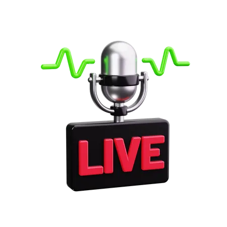 Live Podcast  3D Icon