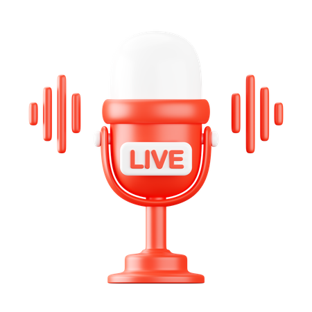 Live Podcast  3D Icon