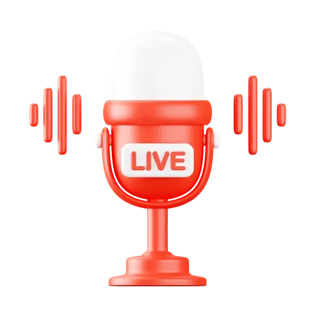 Live Podcast  3D Icon