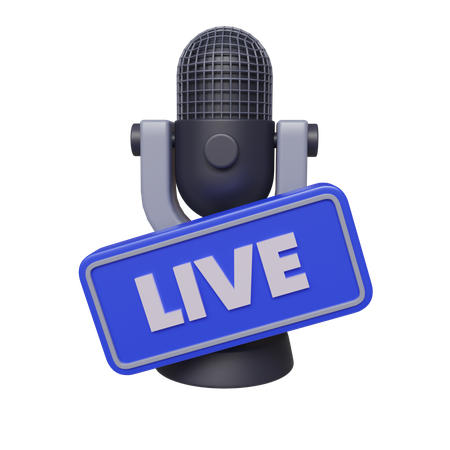 Live Podcast  3D Icon