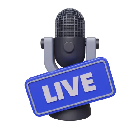 Live Podcast  3D Icon