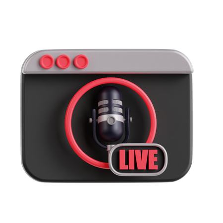 Live Podcast  3D Icon