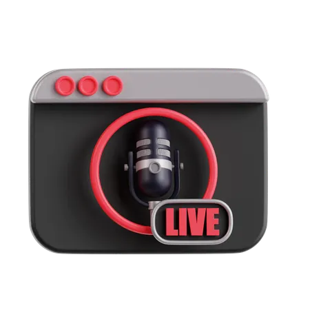 Live Podcast  3D Icon