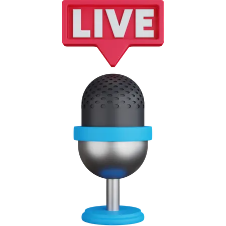 Live Podcast  3D Icon