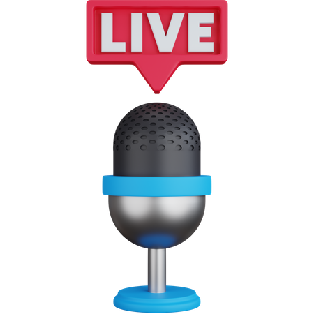 Live Podcast  3D Icon