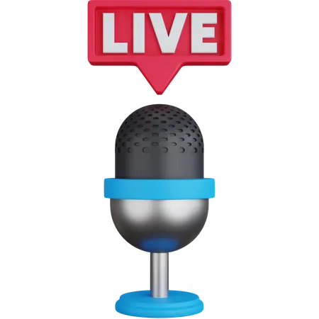 Live Podcast  3D Icon