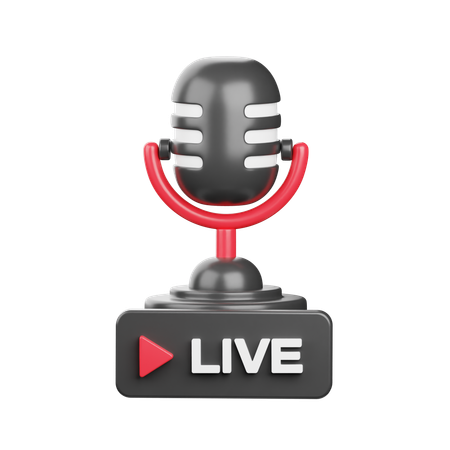 Live Podcast  3D Icon