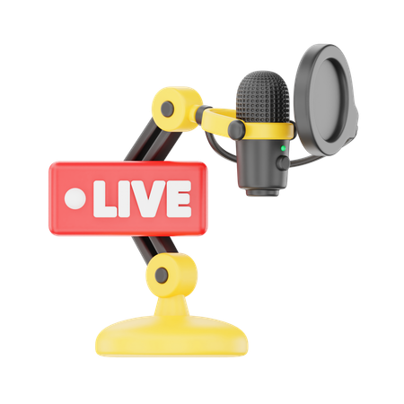 Live Podcast  3D Icon