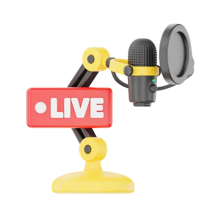 Live Podcast  3D Icon