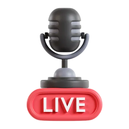 Live Podcast  3D Icon