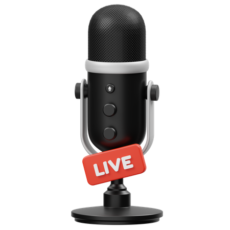 Live Podcast  3D Icon