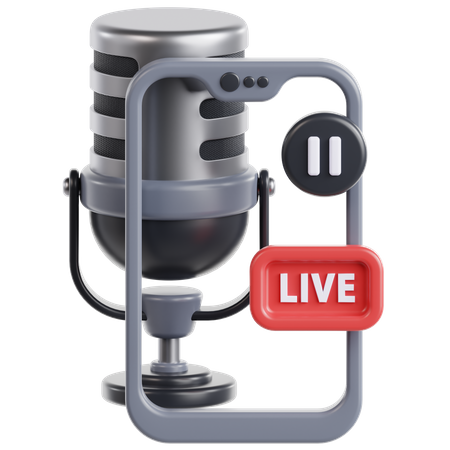 Live podcast  3D Icon