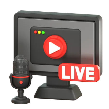 Live Podcast  3D Icon