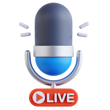 Live Podcast  3D Icon