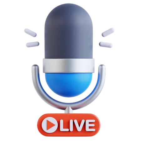 Live Podcast  3D Icon