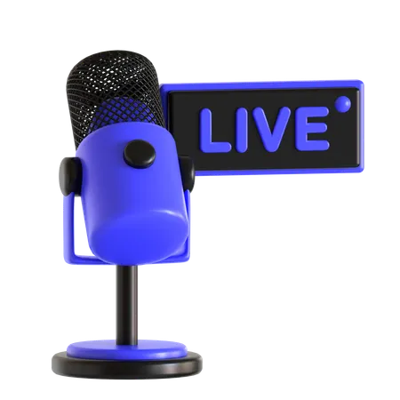 Live Podcast  3D Icon