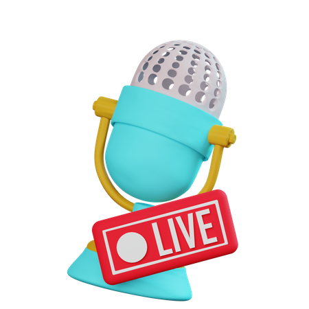 Live Podcast  3D Icon