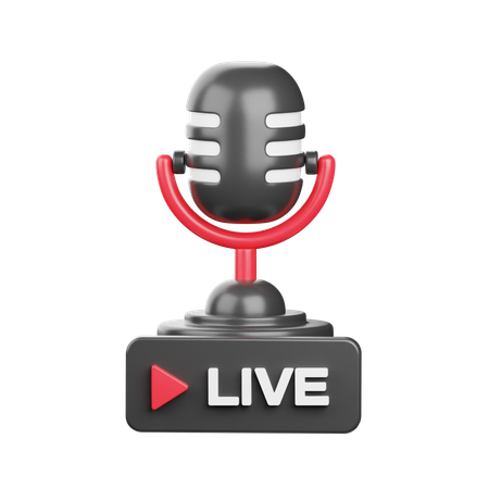 Live Podcast  3D Icon