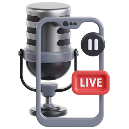 Live-Podcast  3D Icon