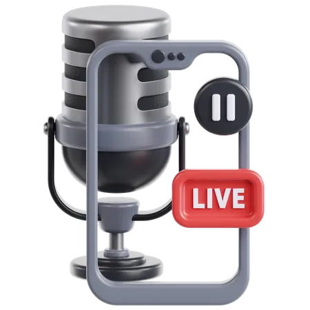 Live podcast  3D Icon