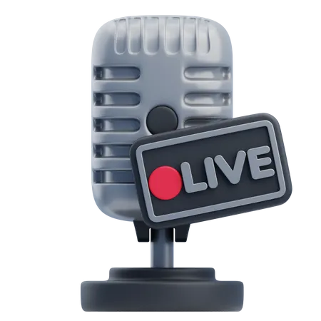 Live Podcast  3D Icon
