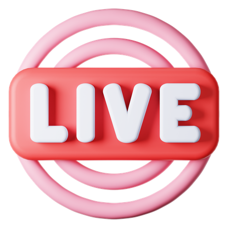 Live-Schaltfläche  3D Icon