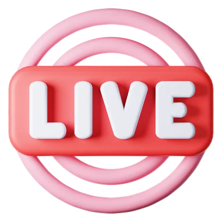 Live-Schaltfläche  3D Icon