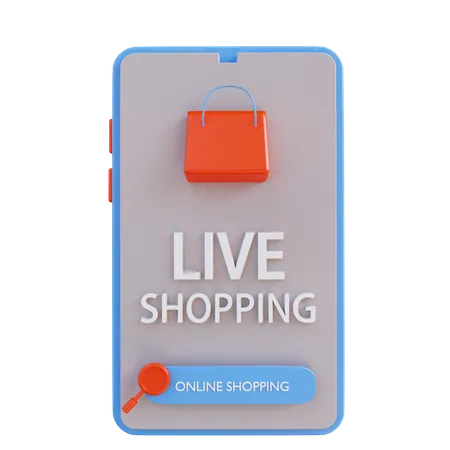 Live Shopping  3D Illustration