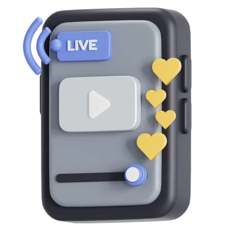 Live Social Media  3D Icon