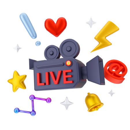 Live-Social-Media-Marketing  3D Icon