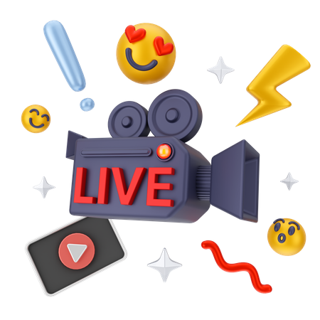 Live-Social-Media-Marketing  3D Icon