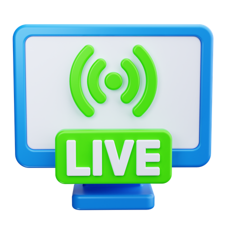 Live Stream  3D Icon