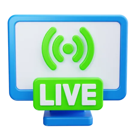 Live Stream  3D Icon