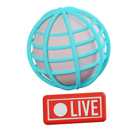 Live Stream  3D Icon