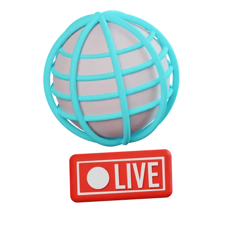 Live Stream  3D Icon