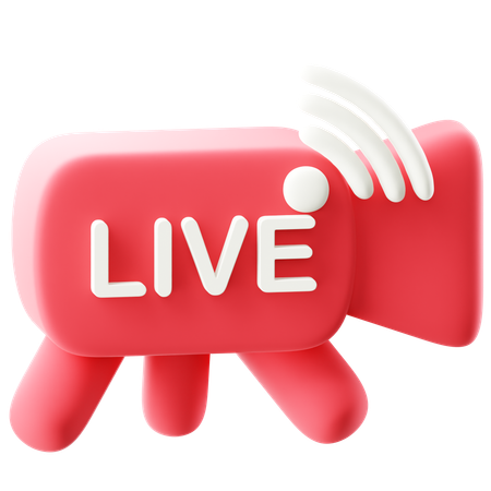 Live Stream  3D Icon