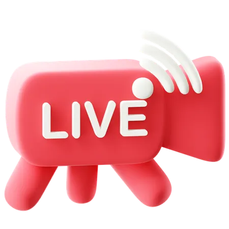 Live Stream  3D Icon