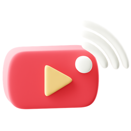 Live Stream  3D Icon