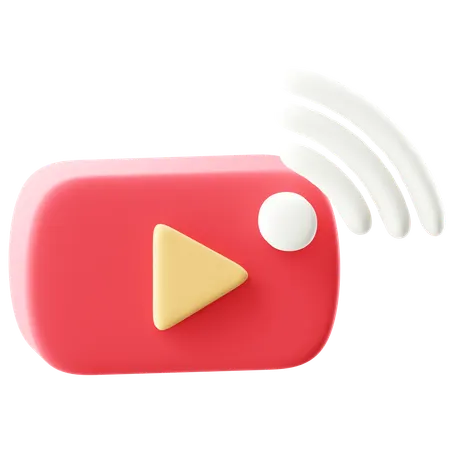 Live Stream  3D Icon