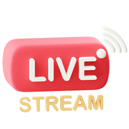 Live Stream  3D Icon