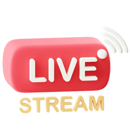 Live Stream  3D Icon