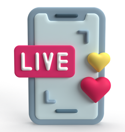 Live Stream  3D Icon