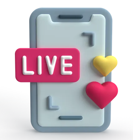 Live Stream  3D Icon