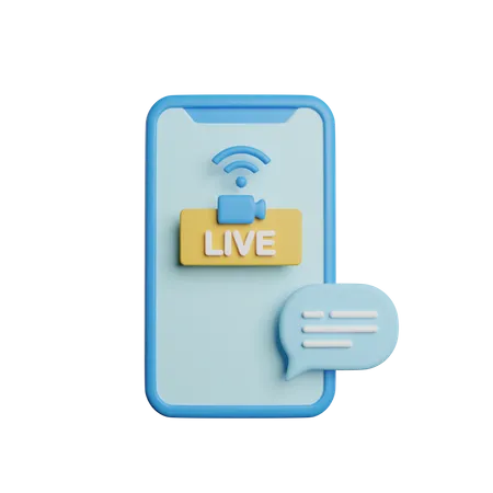 Live Stream  3D Icon