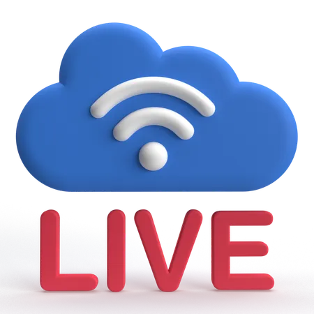 Live Stream  3D Icon