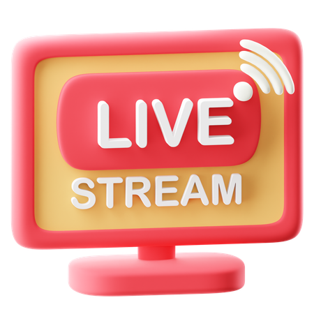 Live Stream  3D Icon